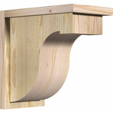 Ekena Millwork Del Monte Rough Sawn Corbel w/Backplate, Douglas Fir, 8"W x 14"D x 14"H COR08X14X14DEL01RDF